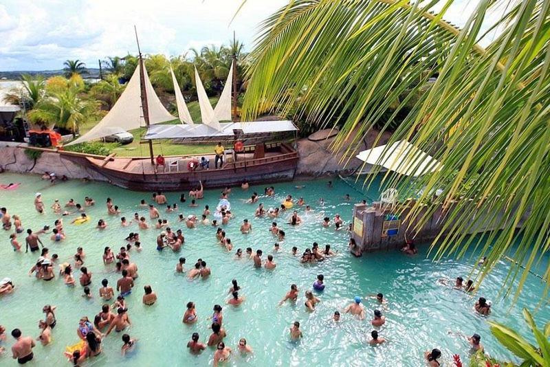 Nautico Flat Com Acesso Ao Clube Nautico Praia- Caldas Novas Kültér fotó